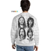 Pink Floyd The Wall Roger David Richard Nick Illustration Sweater Back - OtherBrick