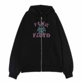 The Dark Side Of The Flower Front Ziphoodie Black - OtherBrick