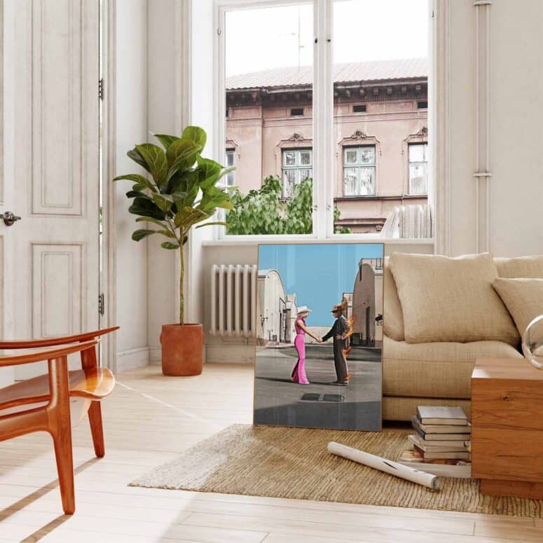 BarbenHeimer Pink Floyd Wish You Were Here Poster BarbenHeimer Pink Floyd Wish You Were Here Poster