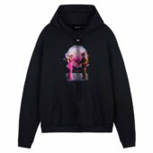 Barbenheimer Wish You Were Here Pink Floyd Front Hoodie Black - OtherBrick