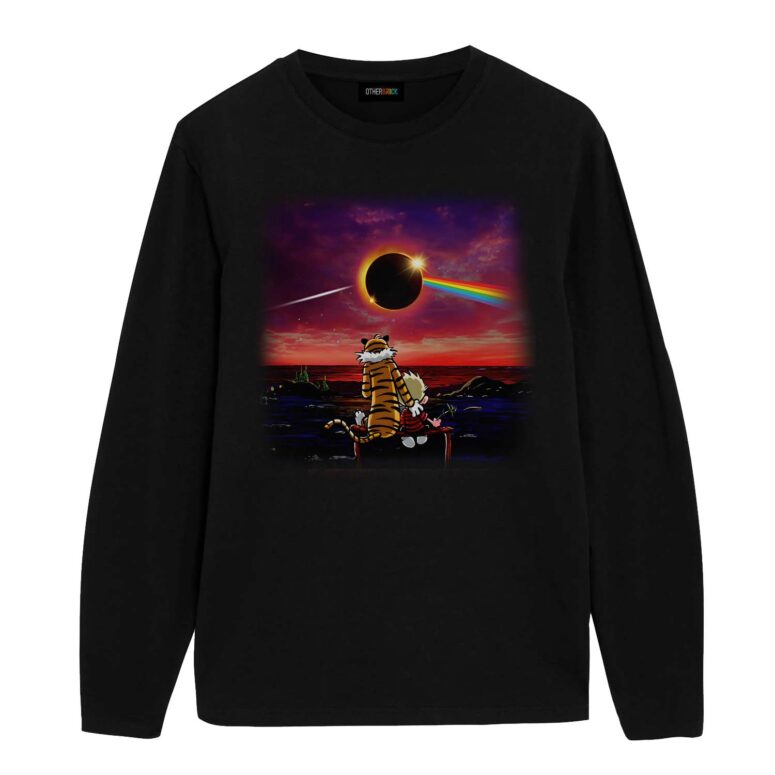 Calvin and Hobbes Gazing at the Moon Solar Eclipse 2024 Shirt Calvin and Hobbes Gazing at the Moon Solar Eclipse 2024 Shirt