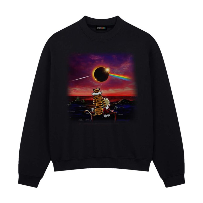 Calvin and Hobbes Gazing at the Moon Solar Eclipse 2024 Shirt Calvin and Hobbes Gazing at the Moon Solar Eclipse 2024 Shirt