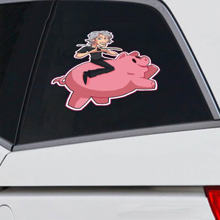 Pig David Gilmour Animals Pink Floyd Car Sticker Decal Pig David Gilmour Animals Pink Floyd Car Sticker Decal