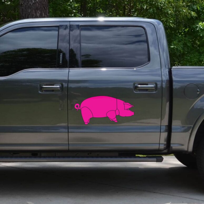 Pig David Gilmour Animals Pink Floyd Car Sticker Decal