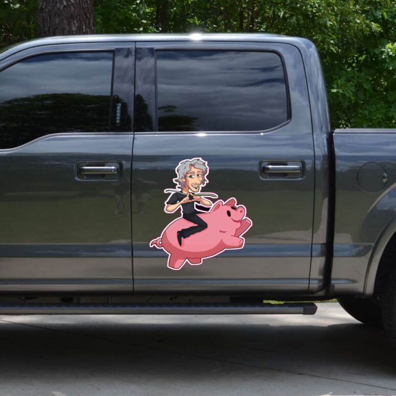 Pig David Gilmour Animals Pink Floyd Car Sticker Decal Pig David Gilmour Animals Pink Floyd Car Sticker Decal