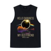 Hello Darkness My Old Friend April 8 2024 Front Tank Black - OtherBrick