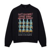 Hey Teacher Leave Them Squids Alone Weird Fish Shrimp Floyd Front Sweatshirt Black - OtherBrick