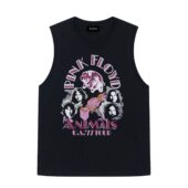 Pink Floyd Animals Us 1977 Tour Pig Vintage Front Tank Black - OtherBrick