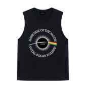 Pink Floyd Dark Side Of The Moon Total Solar Eclipse 8 April 2024 Front Tank Black - OtherBrick