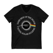 Pink Floyd Dark Side Of The Moon Total Solar Eclipse 8 April 2024 Front Vneck Black - OtherBrick