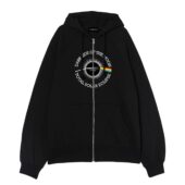 Pink Floyd Dark Side Of The Moon Total Solar Eclipse 8 April 2024 Front Ziphoodie Black - OtherBrick