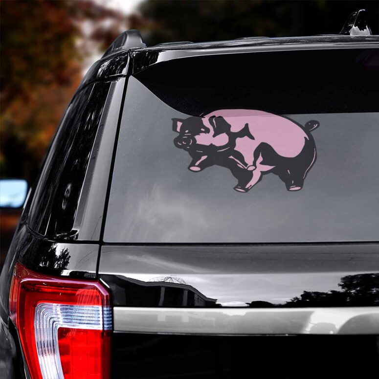 Pink Floyd Flying Pig Animals Car Sticker Decal