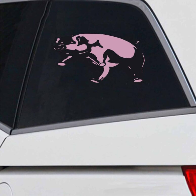 Pink Floyd Flying Pig Animals Car Sticker Decal