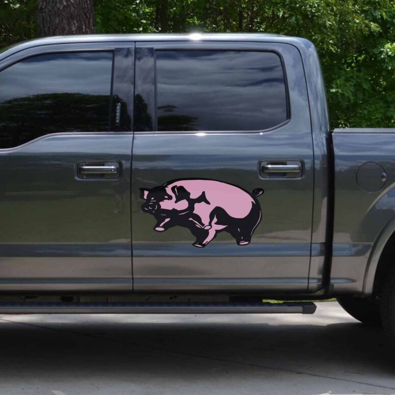 Pink Floyd Flying Pig Animals Car Sticker Decal