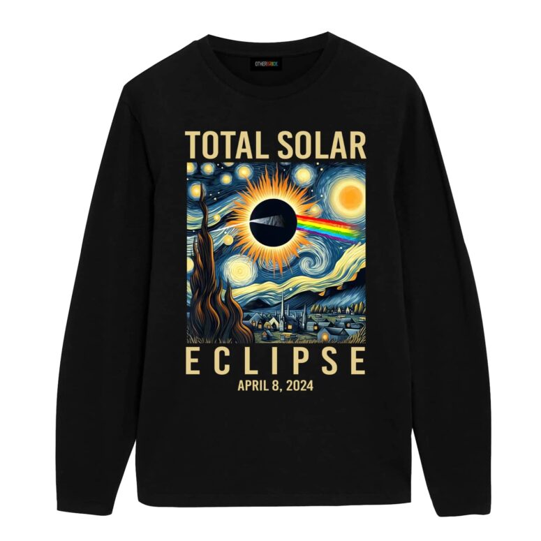Pink Floyd TDSOTM Van Gogh Starry Night Total Solar Eclipse April 8 2024 Shirt