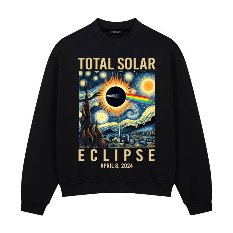 Pink Floyd TDSOTM Van Gogh Starry Night Total Solar Eclipse April 8 2024 Shirt