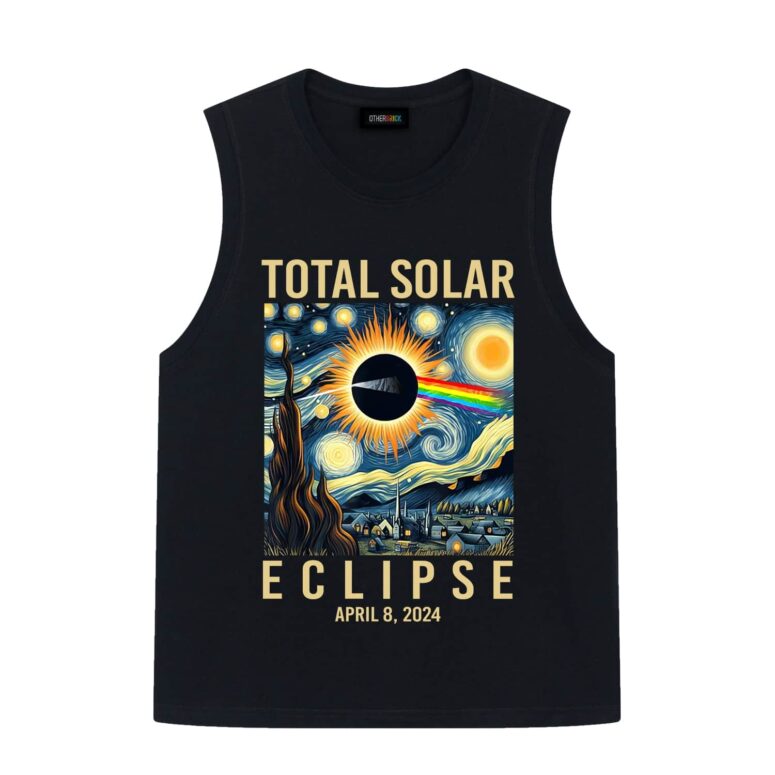 Pink Floyd TDSOTM Van Gogh Starry Night Total Solar Eclipse April 8 2024 Shirt