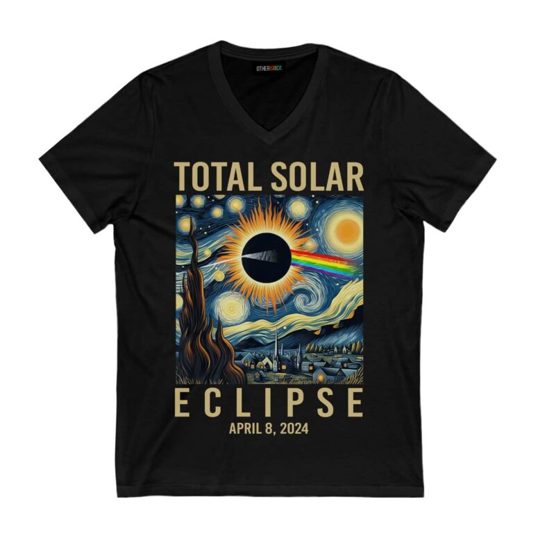 Pink Floyd TDSOTM Van Gogh Starry Night Total Solar Eclipse April 8 2024 Shirt
