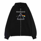 Pink Floyd The Dark Side Of The Moon Front Ziphoodie Black - OtherBrick
