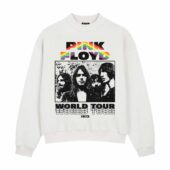 Pink Floyd World Tour 1973 Vintage Front Sweatshirt White - OtherBrick