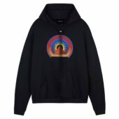 Pyramid Sunrise Eclipse 1972 Dark Side Of The Moon Tour Front Hoodie Black - OtherBrick