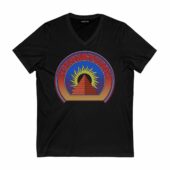 Pyramid Sunrise Eclipse 1972 Dark Side Of The Moon Tour Front Vneck Black - OtherBrick