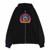 Pyramid Sunrise Eclipse 1972 Dark Side Of The Moon Tour Front Ziphoodie Black - OtherBrick