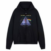 Shine On You Crazy Diamond Dark Side Of The Moon Pink Floyd Front Hoodie Black - OtherBrick