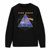 Shine On You Crazy Diamond Dark Side Of The Moon Pink Floyd Front Longsleeve Black - OtherBrick