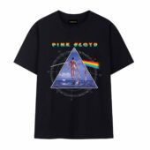 Shine On You Crazy Diamond Dark Side Of The Moon Pink Floyd Front Tshirt Black - OtherBrick