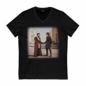 Shine On You Crazy Jedi Wish You Were Here Pink Floyd Front Vneck Black - OtherBrick