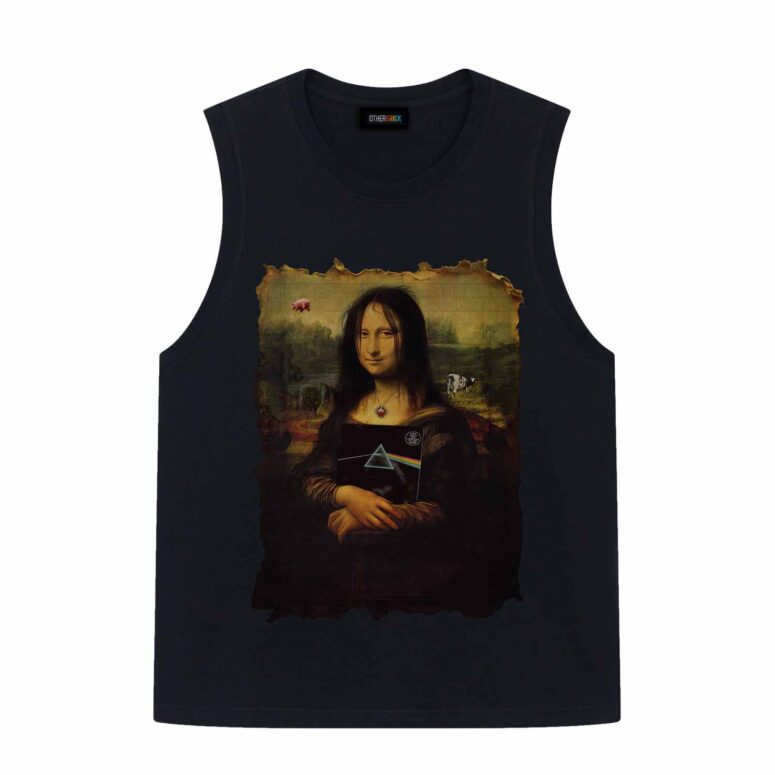Pink Floyd TDSOTM Vinyl Disk Animals Atom Heart Mother Monalisa Parody Shirt Pink Floyd TDSOTM Vinyl Disk Animals Atom Heart Mother Monalisa Parody Shirt