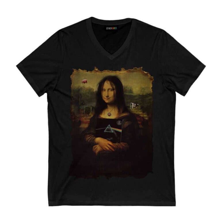 Pink Floyd TDSOTM Vinyl Disk Animals Atom Heart Mother Monalisa Parody Shirt Pink Floyd TDSOTM Vinyl Disk Animals Atom Heart Mother Monalisa Parody Shirt