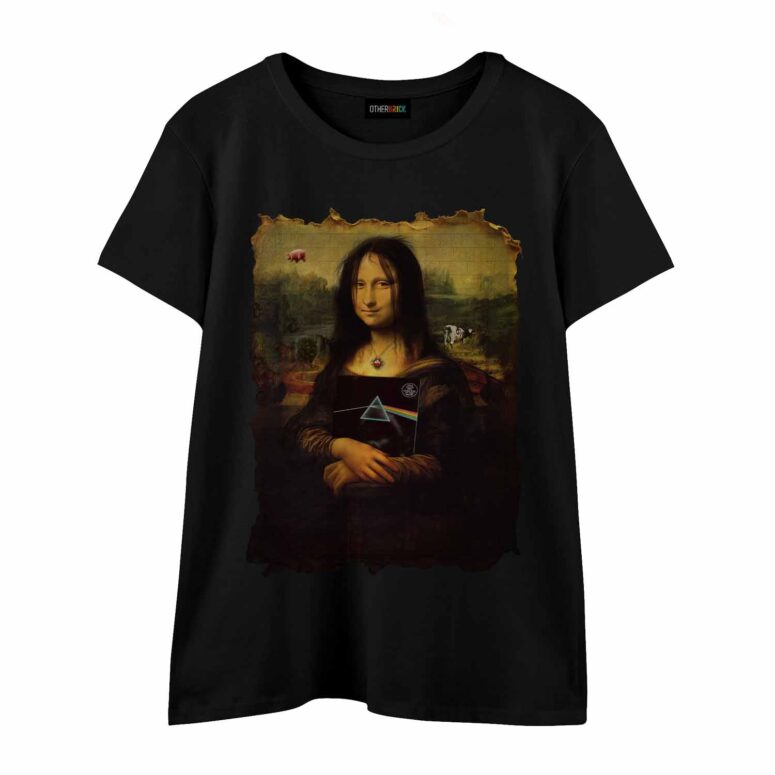 Pink Floyd TDSOTM Vinyl Disk Animals Atom Heart Mother Monalisa Parody Shirt Pink Floyd TDSOTM Vinyl Disk Animals Atom Heart Mother Monalisa Parody Shirt