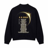 The Dark Side Of The Moon Eclipse Lyric 8 April 2024 Back Sweater Back - OtherBrick