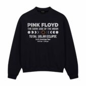 The Dark Side Of The Moon Eclipse Lyric 8 April 2024 Front Sweatshirt Black - OtherBrick