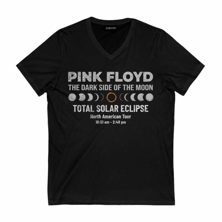 The Dark Side of the Moon Eclipse Lyric 8 April 2024 Pink Floyd Shirt