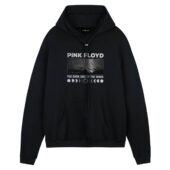 The Dark Side Of The Moon Eclipse Vintage Pink Floyd Front Hoodie Black - OtherBrick