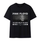 The Dark Side Of The Moon Eclipse Vintage Pink Floyd Front Tshirt Black - OtherBrick