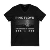 The Dark Side Of The Moon Eclipse Vintage Pink Floyd Front Vneck Black - OtherBrick