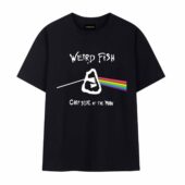 Weird Fish Pink Floyd Carp Side Of The Moon Front Tshirt Black - OtherBrick