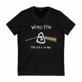 Weird Fish Pink Floyd Carp Side Of The Moon Front Vneck Black - OtherBrick