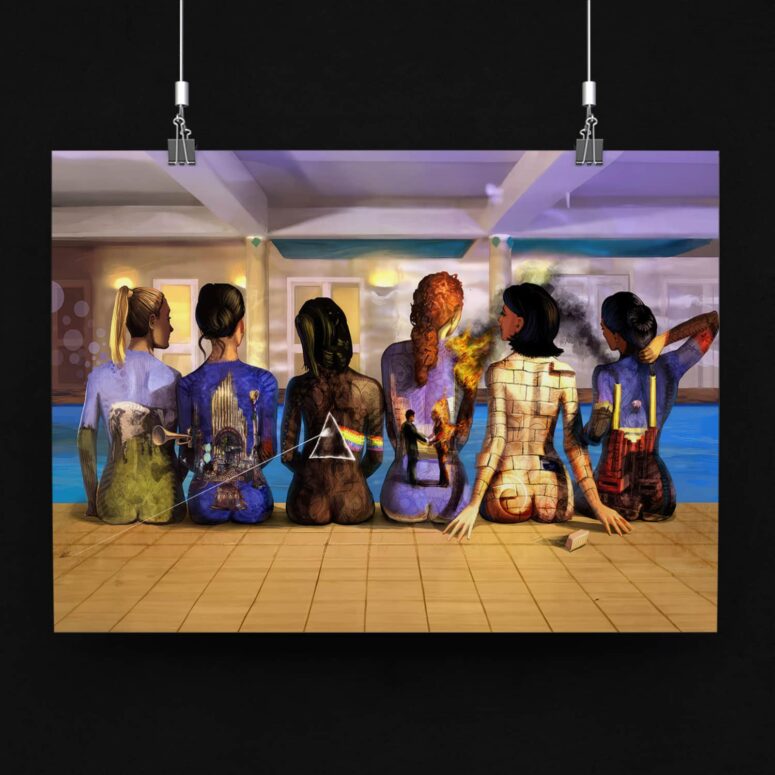 Pink Floyd Back Art Catalog Watercolor Painting Poster Pink Floyd Back Art Catalog Watercolor Painting Poster