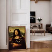 Pv10 Pink Floyd Tdsotm Vinyl Disk Animals Atom Heart Mother Monalisa Parody Poster - OtherBrick