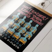 Pv1 Hey Teacher Leave Them Squids Alone Weird Fish Shrimp Floyd Poster - OtherBrick