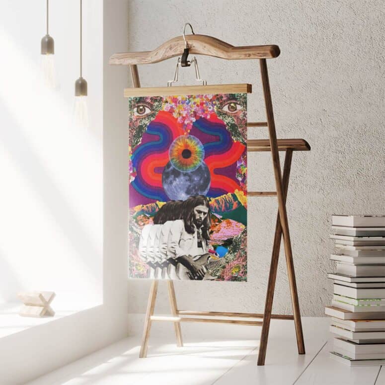 David Gilmour Trippy Artwork Pink Floyd Poster David Gilmour Trippy Artwork Pink Floyd Poster
