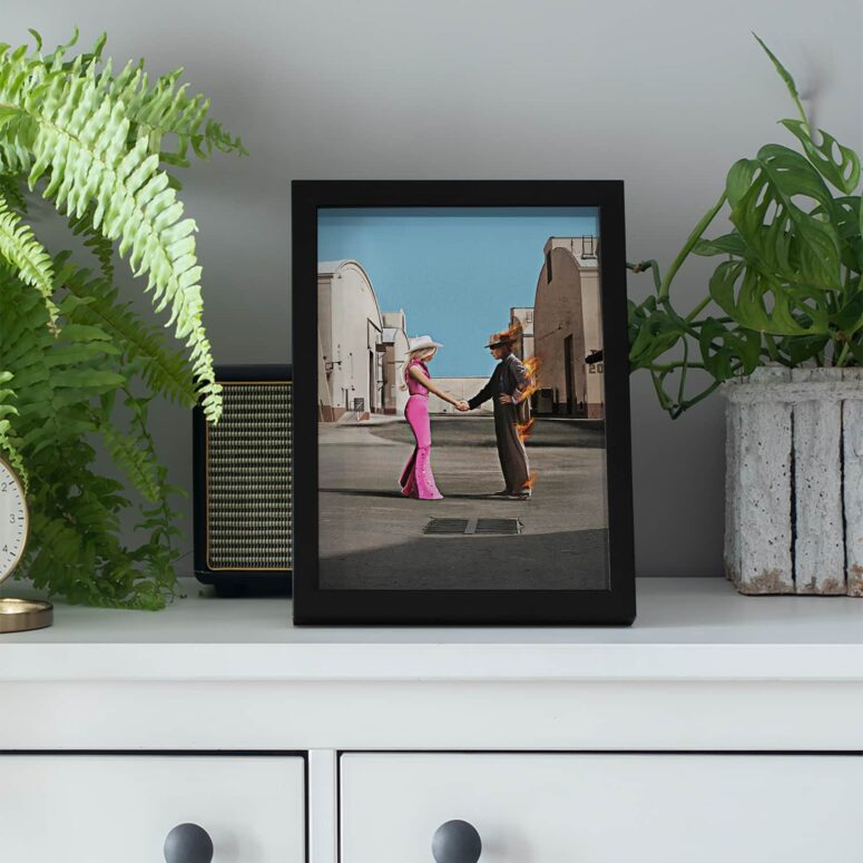 BarbenHeimer Pink Floyd Wish You Were Here Poster