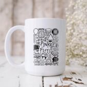 Album Doodle Collage Tdsotm Brain Damage Echoes Money Pink Floyd Mug 4 - OtherBrick