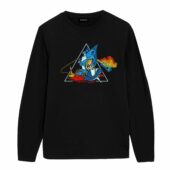 Alice In Wonderland Dark Side Of The Moon Front Longsleeve Black - OtherBrick