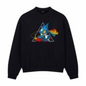 Alice In Wonderland Dark Side Of The Moon Front Sweatshirt Black - OtherBrick